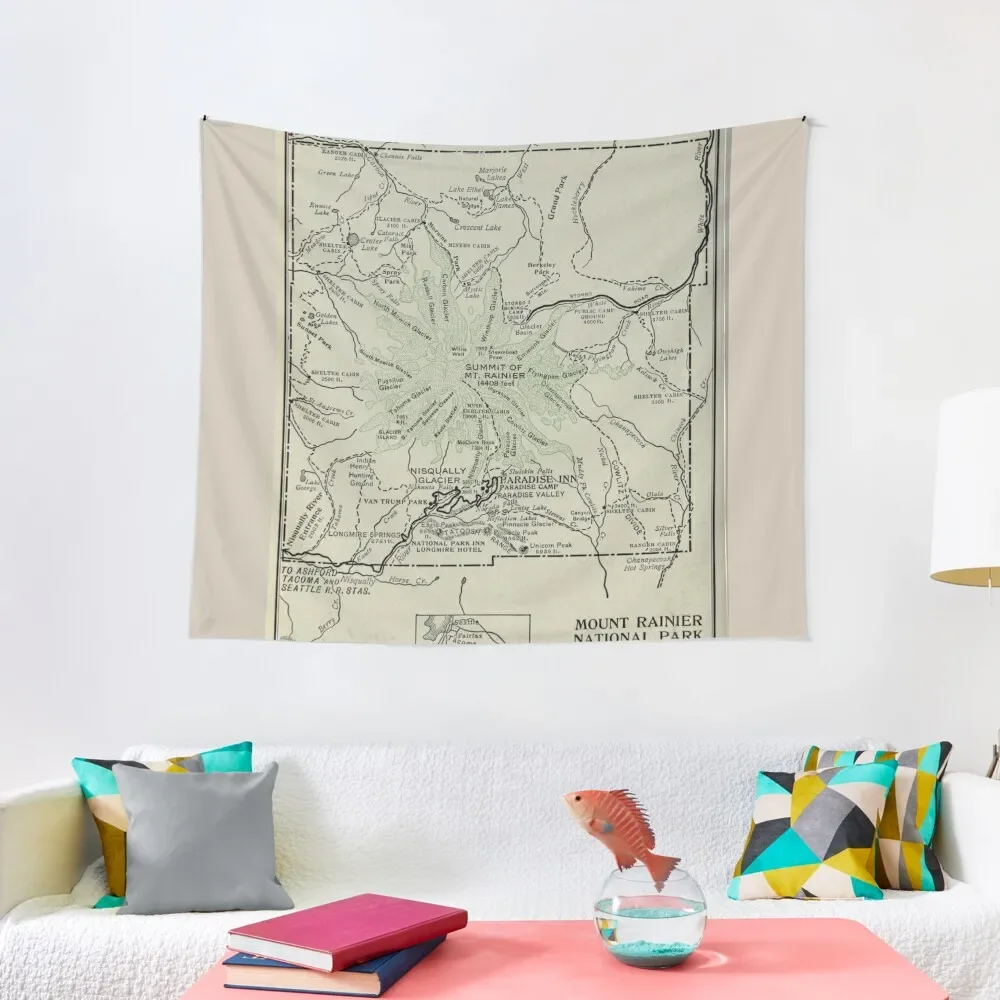 

Vintage Mount Rainier National Park Map (1919) Tapestry Things To Decorate The Room Bedroom Organization And Decoration Tapestry