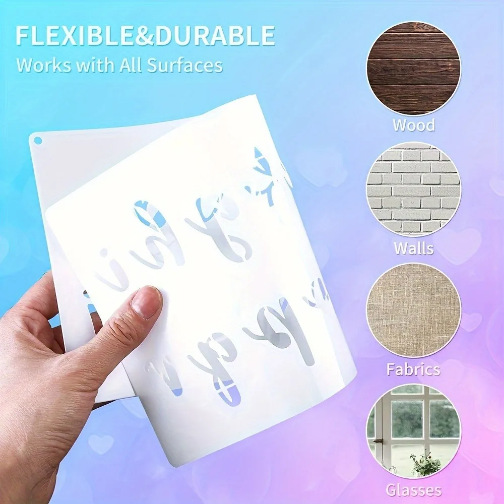 4개 A4 얼굴 윤곽 스텐실, 모던 초상화 라인 아트 템플릿, 벽, 캔버스, 패브릭에 DIY 페인팅을 위한 재사용 가능한 PET 스텐실
