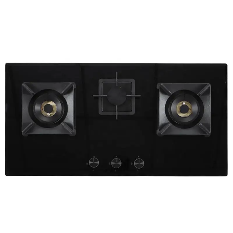 New Kitchen Appliance Reinforced Glass Gas Stove LPG Smart Cooker With 3 Burners For Home Or Commercial Use