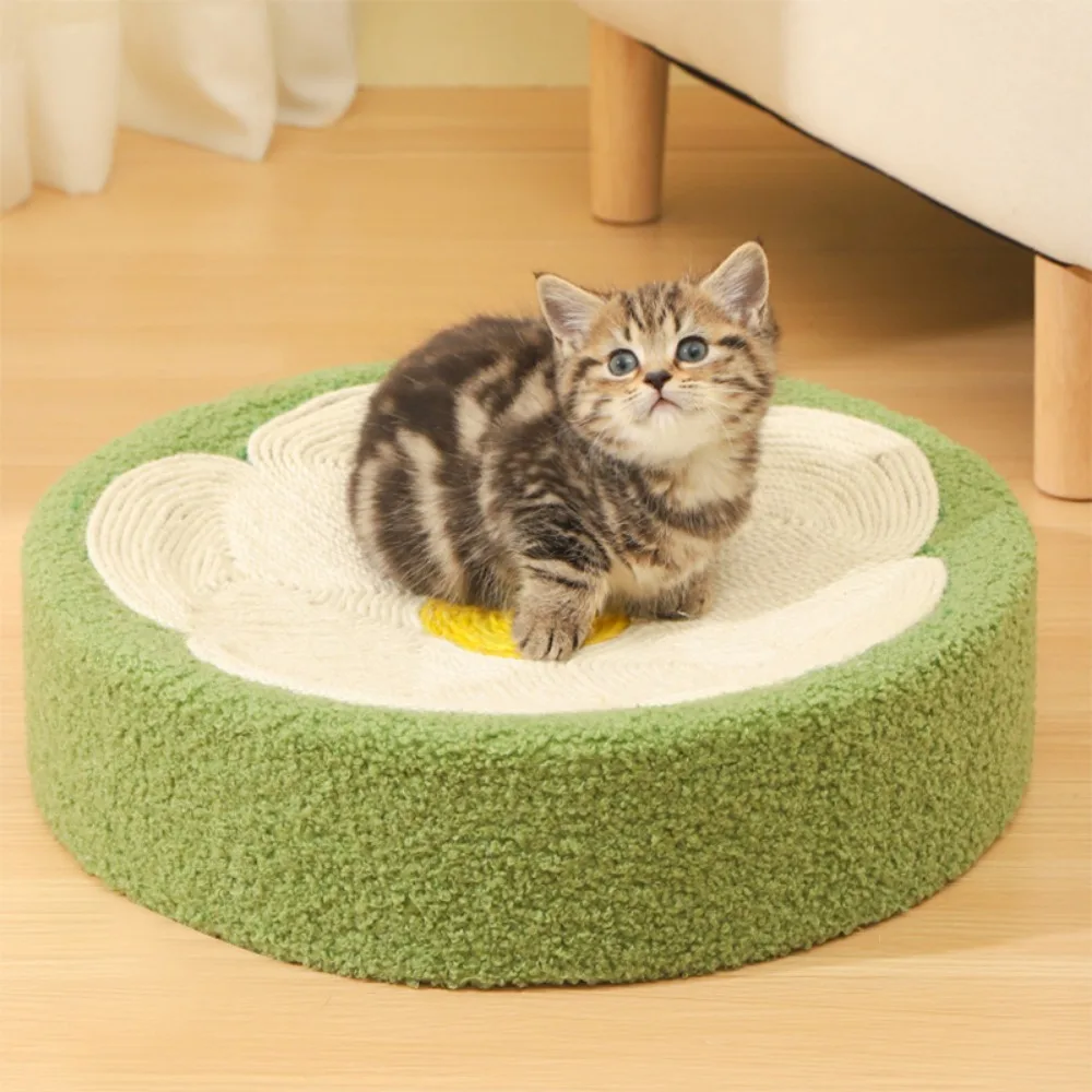 

Wear Resistant Cat Scratcher Pad Multifunction Round Anti Scratch Cat Grab Plate Jute Pet Accessories For Protecting Furniture