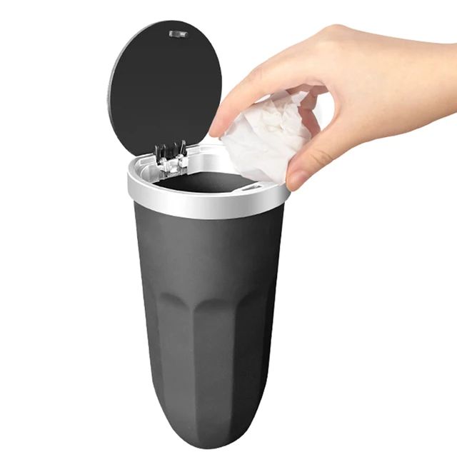 Car Trash Can, Vehicle Automotive Cup Holder Trash Can Small Mini Trash Can  Car Trash Can