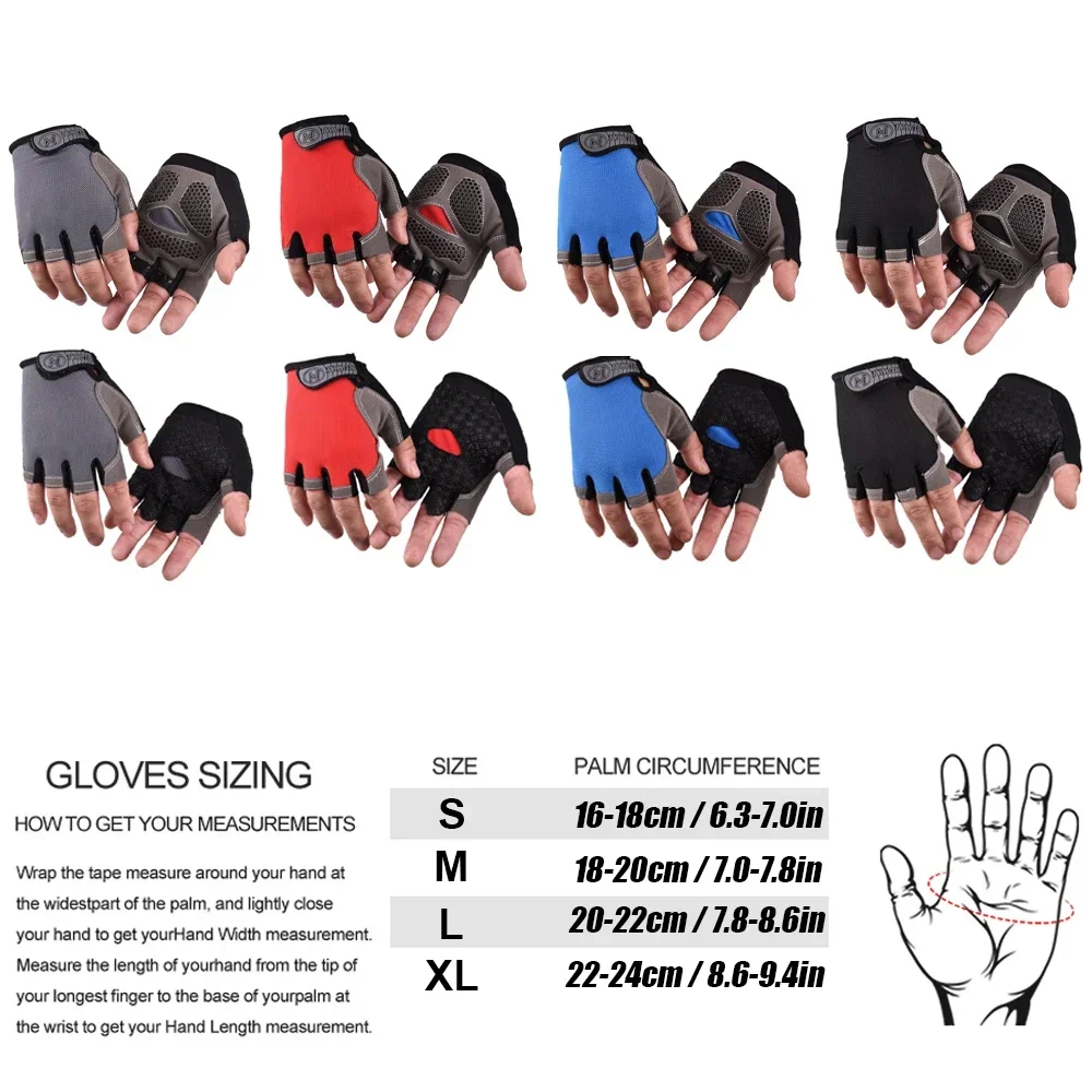 Weightlifti Gym Gloves Fitness Training Fingerless Men Women Bodybuilding Exercise Sports Gloves Cycling Anti Slip Breathable 2