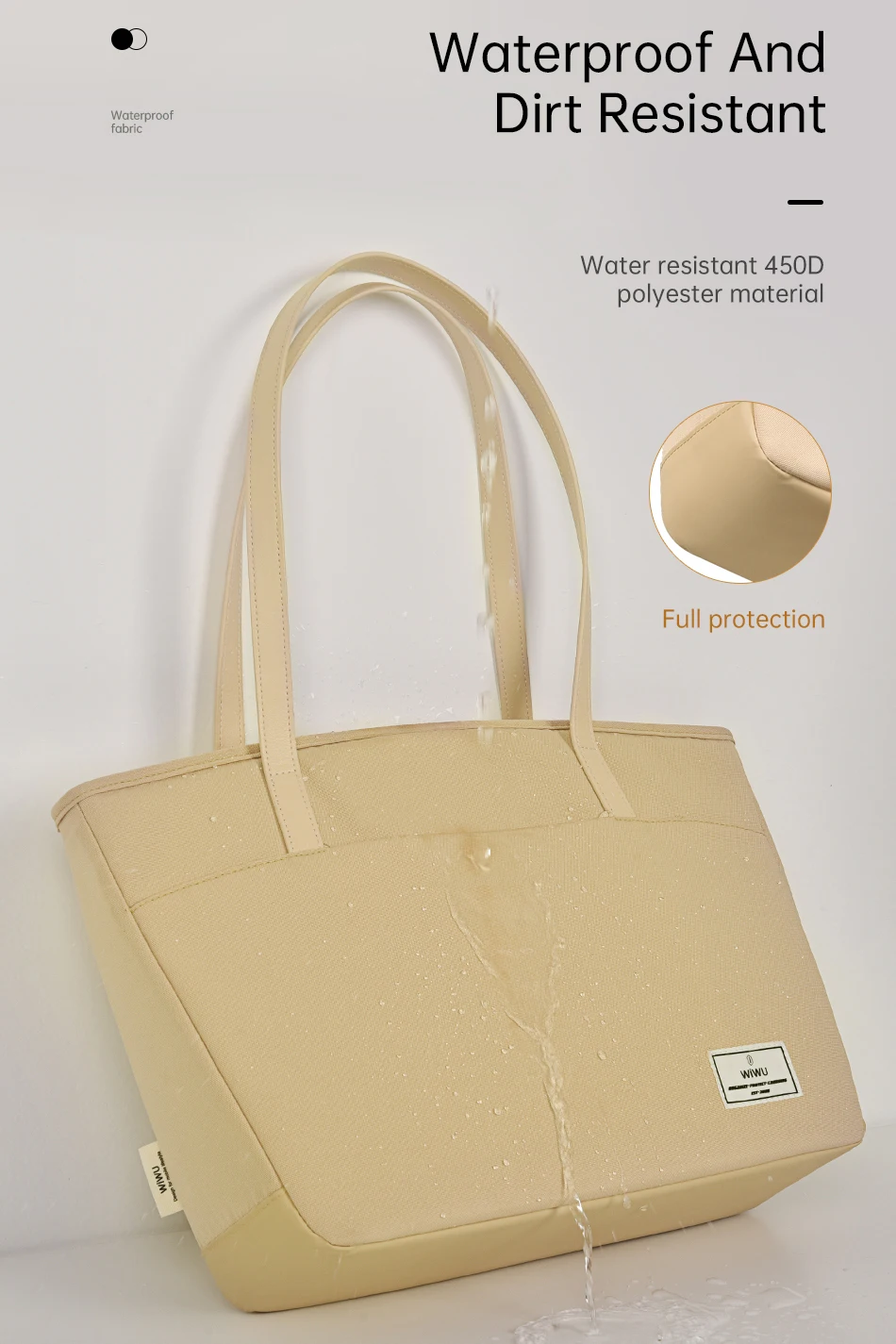 Wiwu-bolsala do Portátil para Macbook Air 13 m2 Pro 14 Bolsa do Computador de Grande Capacidade para Macbook Air 15.3 Impermeável - Imagem 4