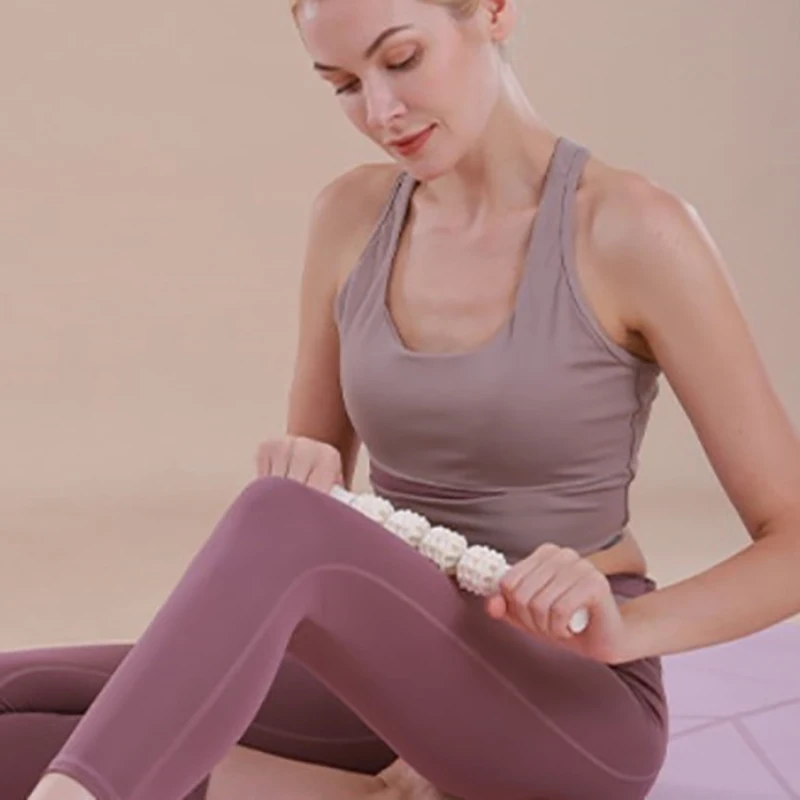Massage Roller Ball Muscles Relaxation Whole Body Massage Stick Yoga Fitness Wolf Tooth Fascia Stick