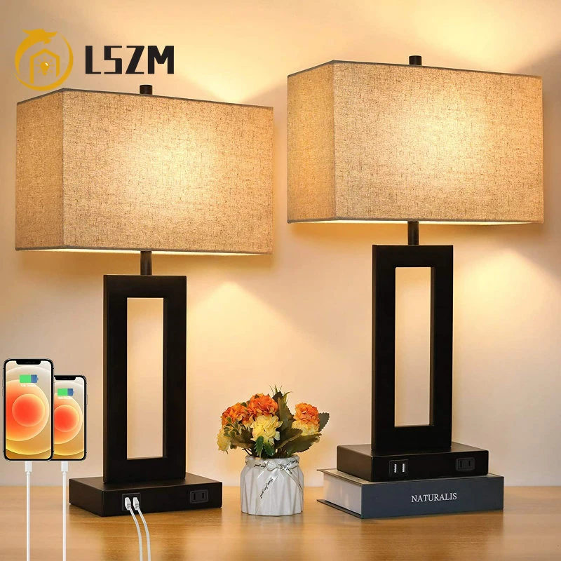 Lámpara de mesa de diseño Retro, iluminación artística para el hogar, pantalla de tela moderna, lámpara de mesa para sala de estar, noche, luz de dormitorio| | - AliExpress