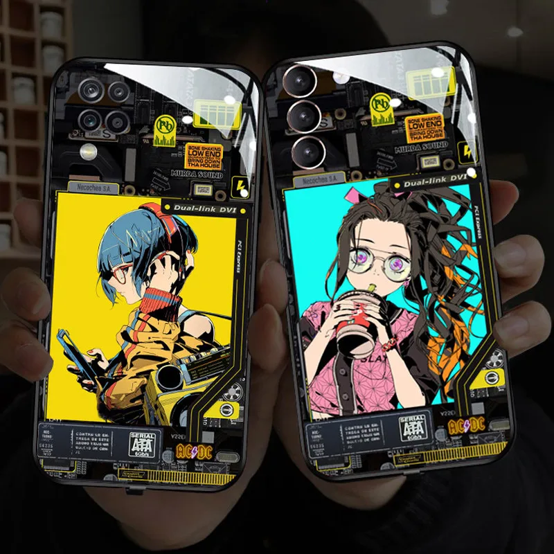 Call Light Luminous Flash Case For ASUS ROG Phone 7 6 Pro mart Sound Control Flash Glass Cover for ASUS ROG Phone 6 5 3 2 Coques