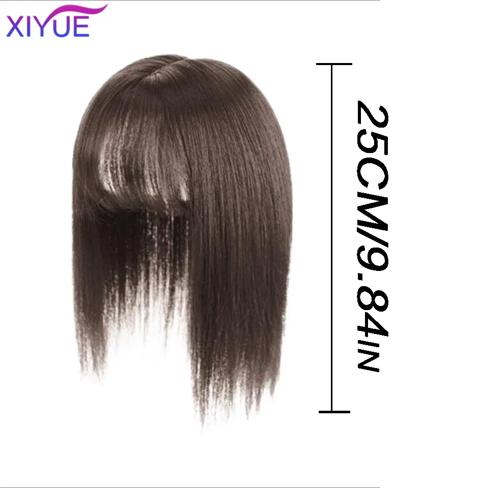 XIYUE  3D air bangs wig hair natural and seamless covering white hair hair patch on the top of the head fake bangs wig piece images - 6