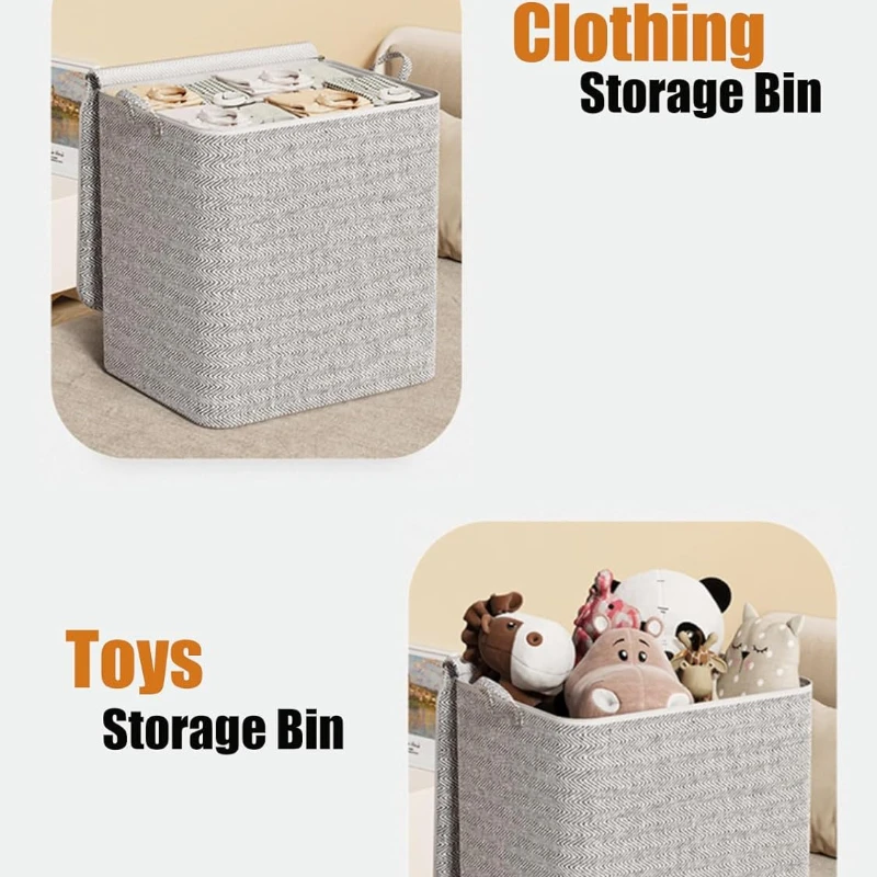 Quilt Storage Bag Lids Closet Organizers Bedding Blanket Pillow Clothes Packing  Bag  Basket Travel Capacity Storage Containers 6