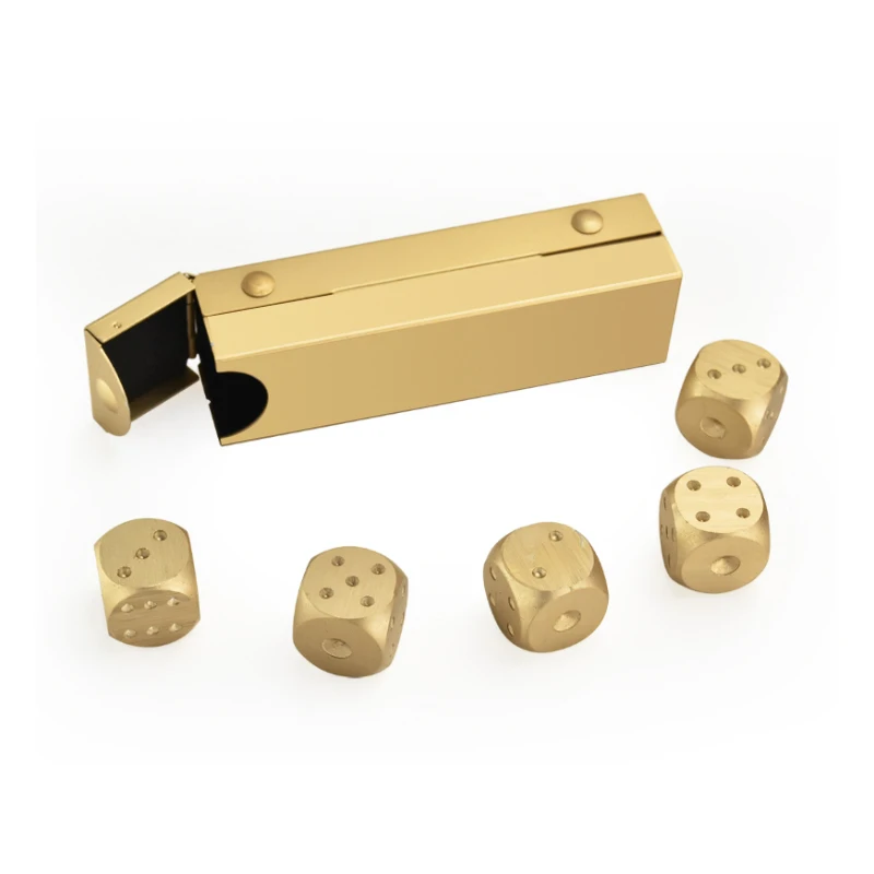 5pcs Aluminum Whisky Dice Stones Ice Cubes Bucket Reusable Chilling for Whiskey Wine Keep Your Drink Cold Longer