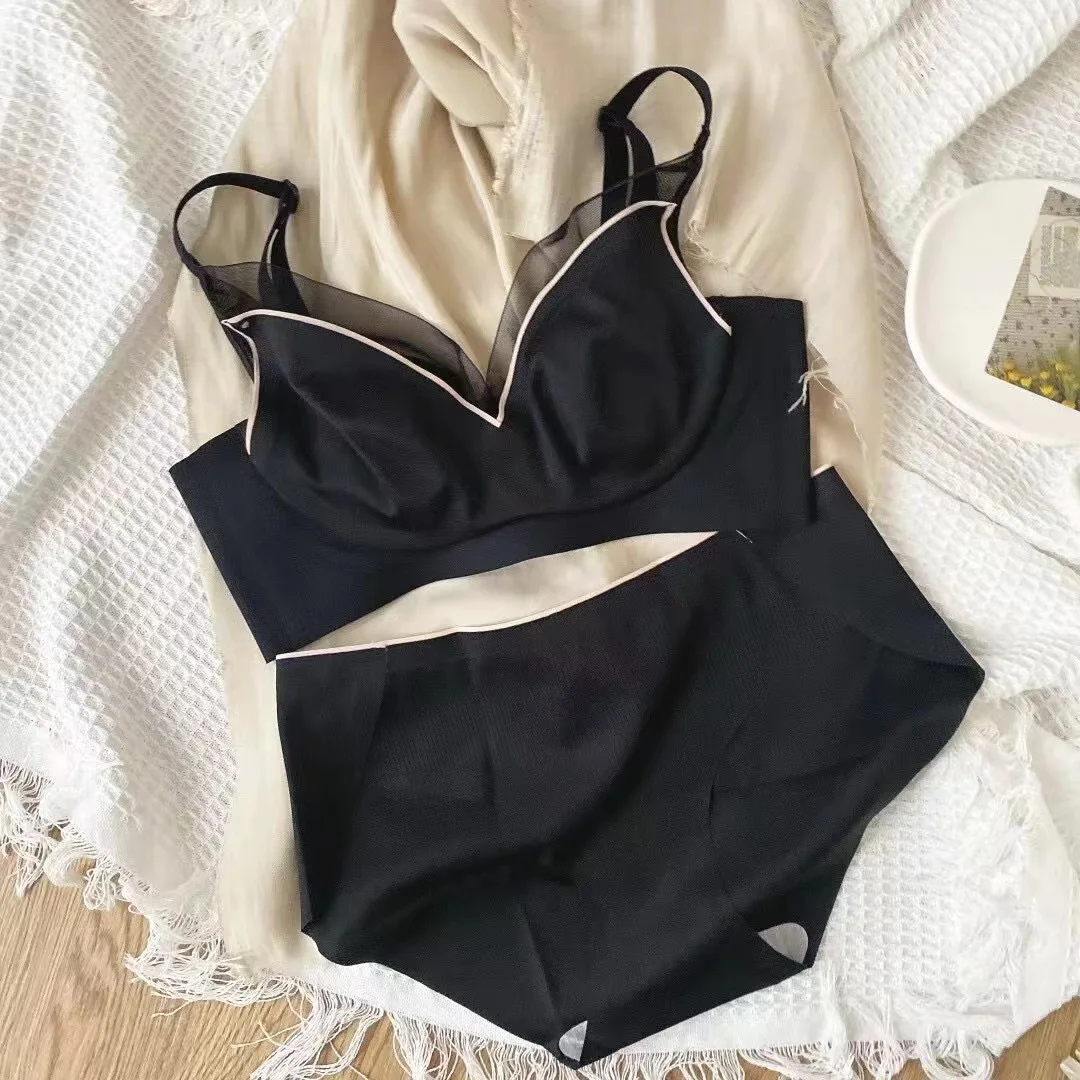 

Solid Color Push Up Bras for Women Underwear Sexy Comfort Seamless Bralette Top Lace Female Bra Brassiere Lingerie Set