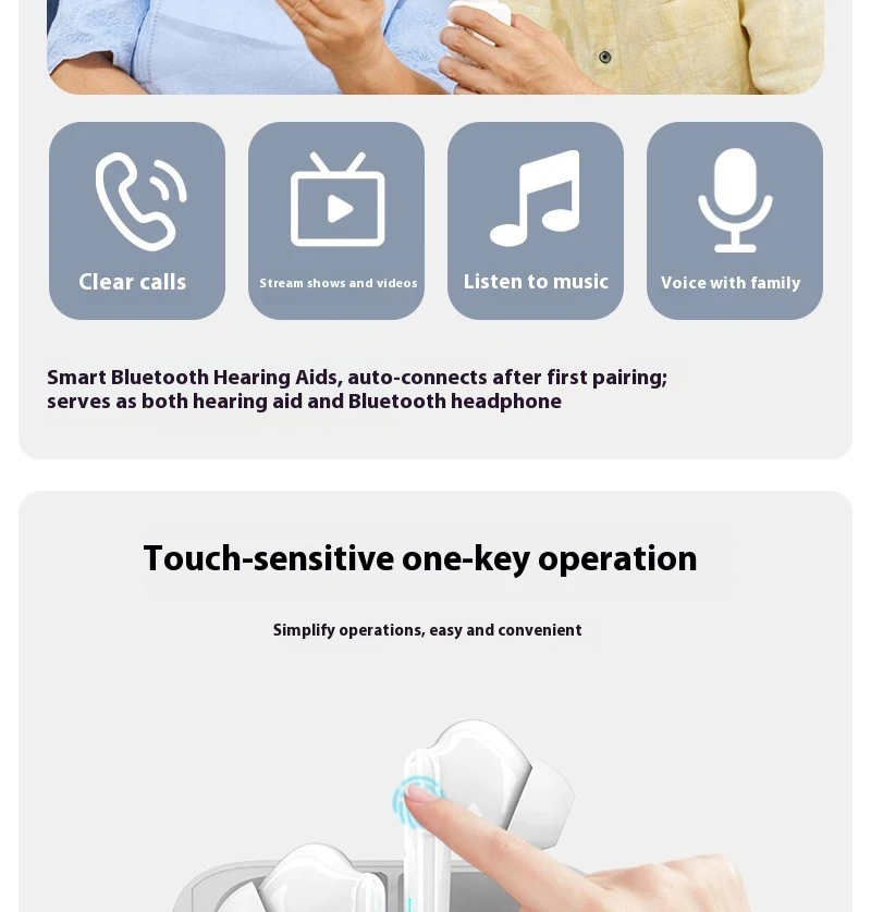 16-channel Rechargeable Bluetooth Hearing Aid Portable Professional Sound Amplif