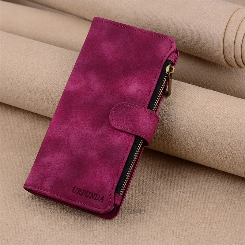 Luxury Leather Flip Wallet Case - Elegant Book Cover Coque s