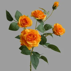 Roses Artificial Floral Arrangement for Home Decor and Wedding Displays (Orange)