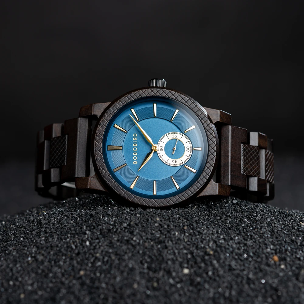 【Personalized】Mens Watch BOBO BIRD Fashion Wood Watch Casual Quartz Watch Support Customize Name/Logo Dropshipping