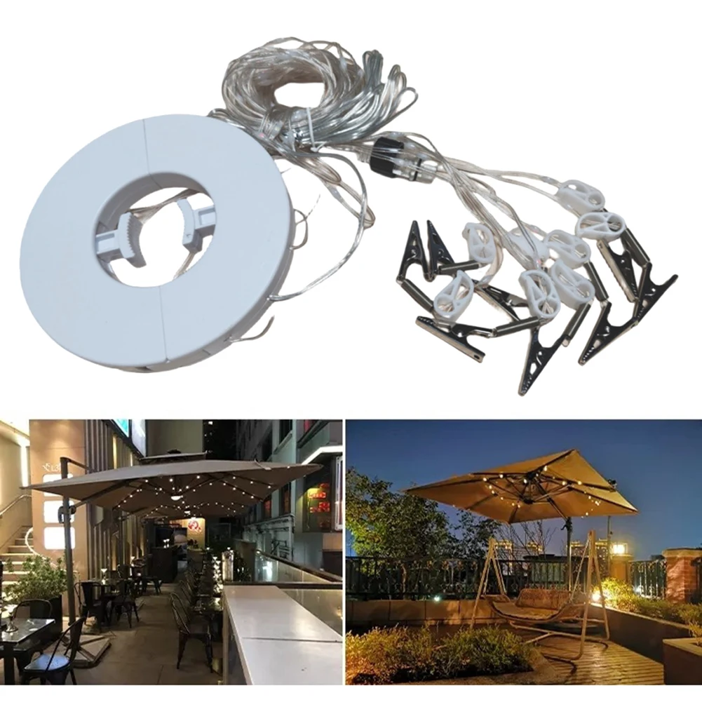 무선 파라솔 스트링 라이트, IP65 방수 비치 텐트 캠핑 램프, USB 충전식 LED 스트링 라이트, 캠핑 정원 파티용