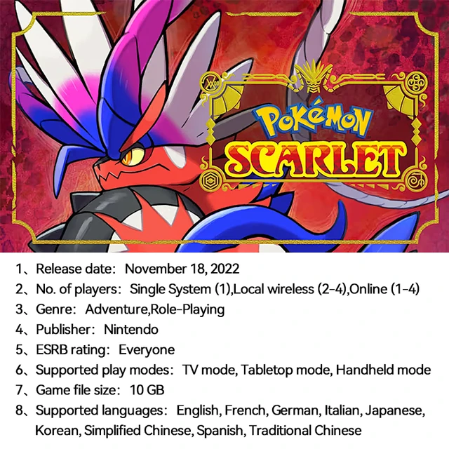 Pokémon Scarlet - US Version