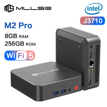 MLLSE M2 Pro Mini PC Intel Celeron J3710 CPU 8G RAM 256G ROM compatible USB3.0 Win10Pro Desktop Portable WiFi5 BT 4.2