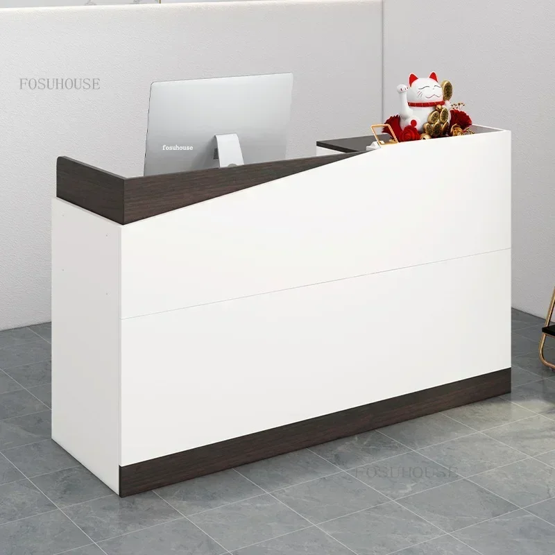 Nordic Reception Desks Beauty Salon Reception Desk Counter Company Front Desk Clothing Store Coffee Shop Cash Register Bar Table