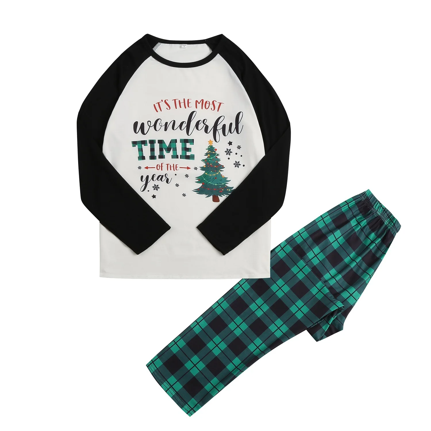 thumbnail image 5 of Conjunto de pijamas a juego para toda la familia de Navidad 2024, pijama con estampado de árbol de Navidad y Papá Noel, conjunto de ropa para adultos y niños, mono para bebé, 5 of 5
