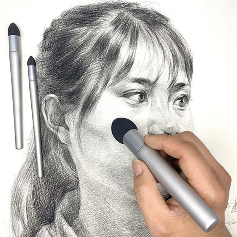 3종 스케치 펜 브러쉬 스펀지 와이프 클린 도구 (아트용) 하이 그레이 표면 디테일 가공 렌더링 얼룩 지우기 수정