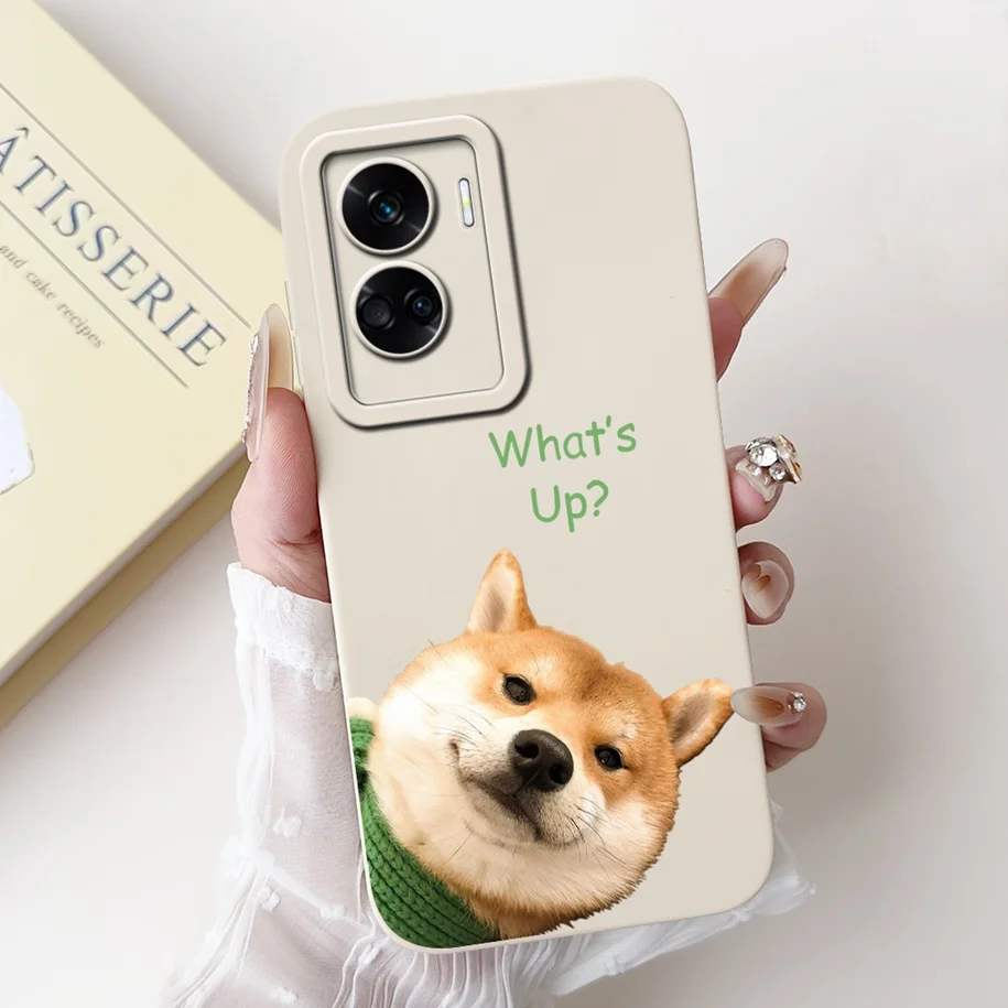 Shockproof Soft Liquid Silicone Phone Case with Popular Flower Design