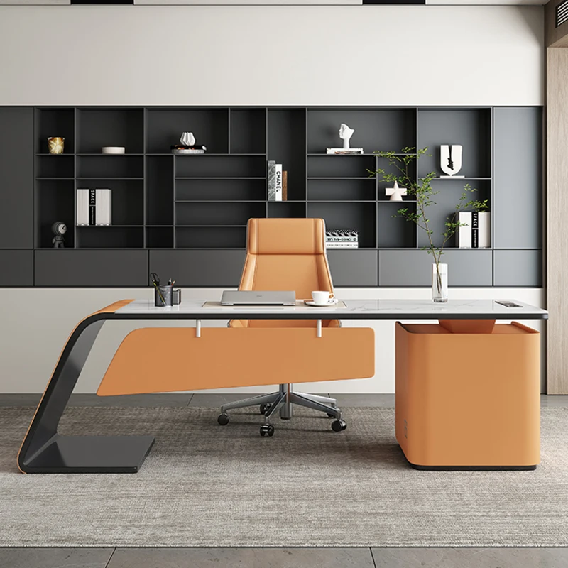 Studio Counter Office Desk Long Modern Reception Cheap Vanety Stand Office Desk Monitor Escritorios De Oficina Luxury Furniture wood mainstays office desk table modern monitor stand up luxury long office desk workstation escritorios desk decorations