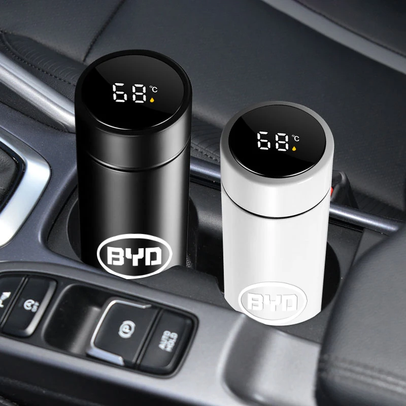 자동차 휴대용 지능형 스테인리스 스틸 단열 컵, BYD 청송 탕 위안 F3 S6 F0 I3 S7 G3 E5 E2 E1 E3 E9 D1 S8 E6 L3