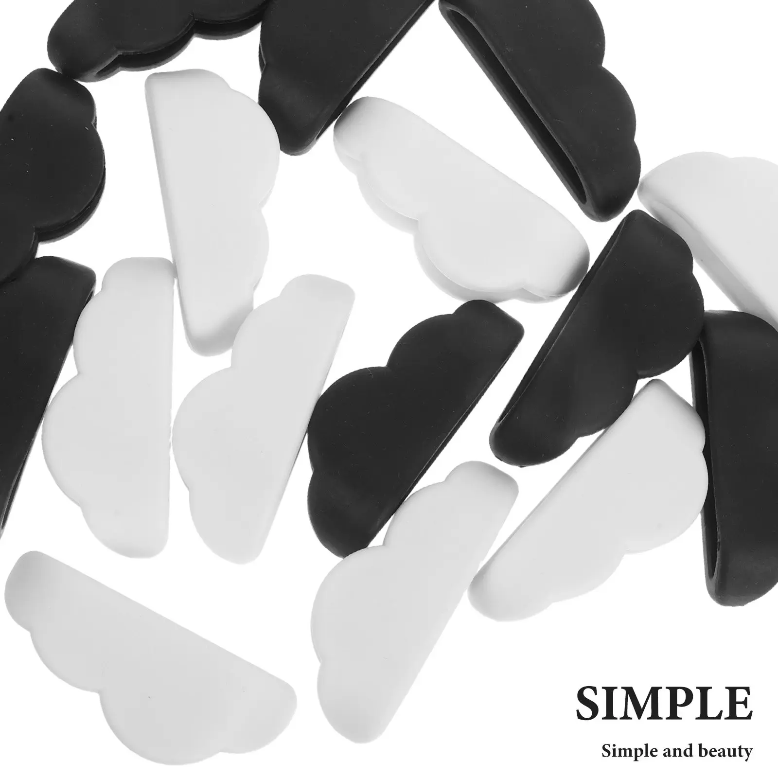 16Pcs 구름 모양의 자체 접착 케이블 클립 책상 벽 사무실 충전 케이블 용 Tpr 와이어 정리 도구 헤드폰 선글라스