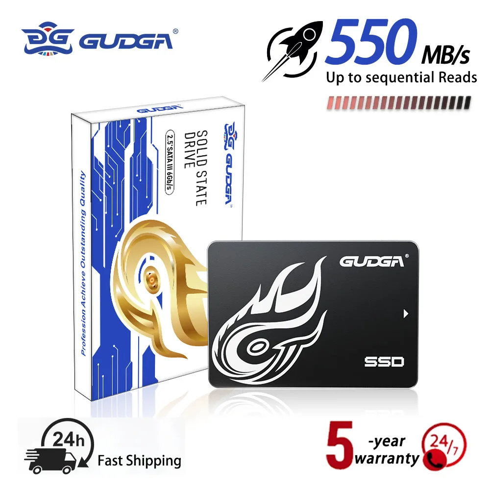 GUDGA SATA SSD Hard Drive 128gb 256gb 512gb 1TB 2TB 480gb