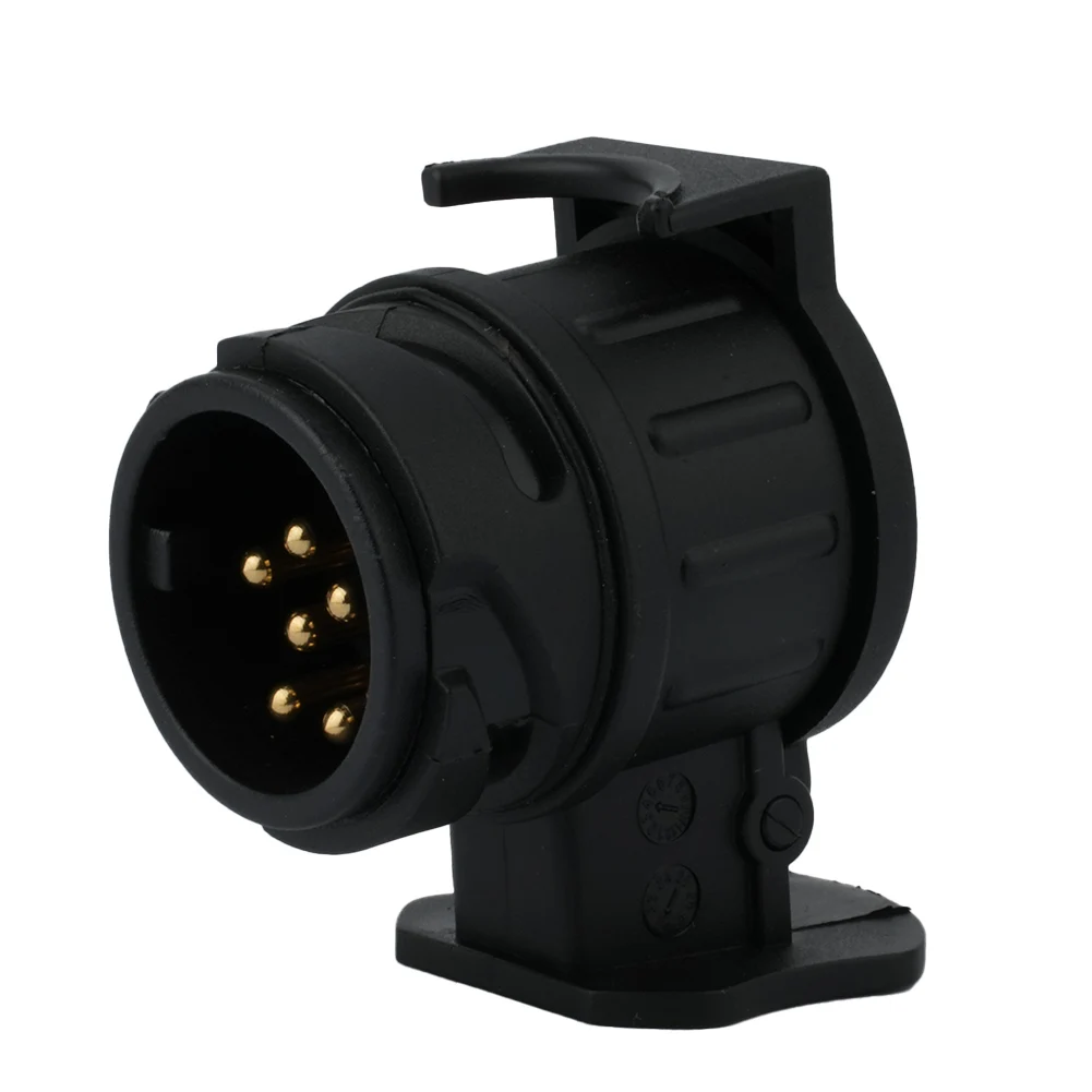 Trailer Plug Adapter Towing Adapter Towing Adaptor 13-pole To 7-pin Hole European RV Tractor Power Plug Interface Modification Socket Adapter Weather Proof Sprung Locking Flap