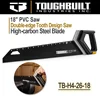 TOUGHBUILT TB-H4-26-18 18 Inch PVC Saw Double-edge Tooth Design Saw High-carbon Steel Blade Hand Tool Water Pipe Saw 1