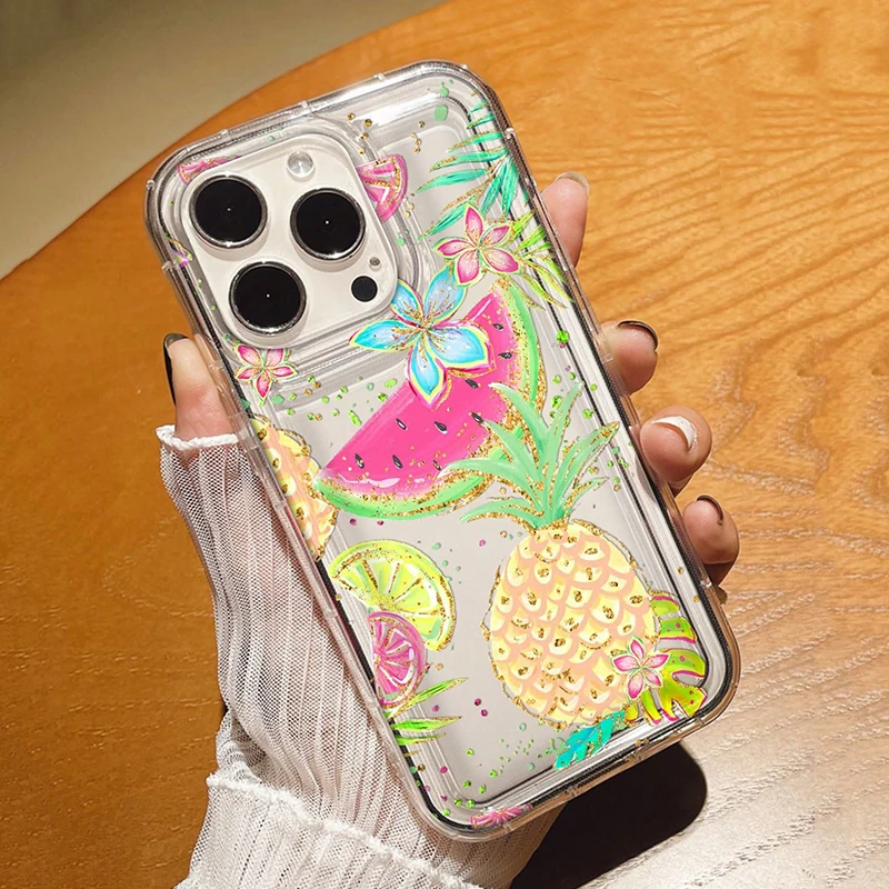 Summer Fruit Flower Pattern Phone Case For Samsung Galaxy S26 S25 S24 S23 Ultra 5G S22 Plus S21 FE A15 A35 A55 A54 A53 A34 Cover — view 2