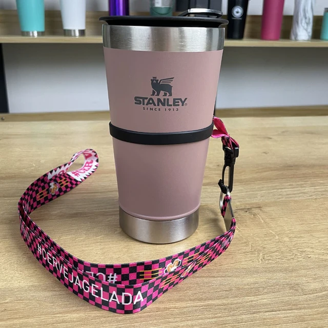 Stanley Copo Termico 473ml Beer Thermal Cup Tumbler with Lid Stainless  Steel Thermos Travel Mug Cup Cold Beer Tumber with Rope - AliExpress