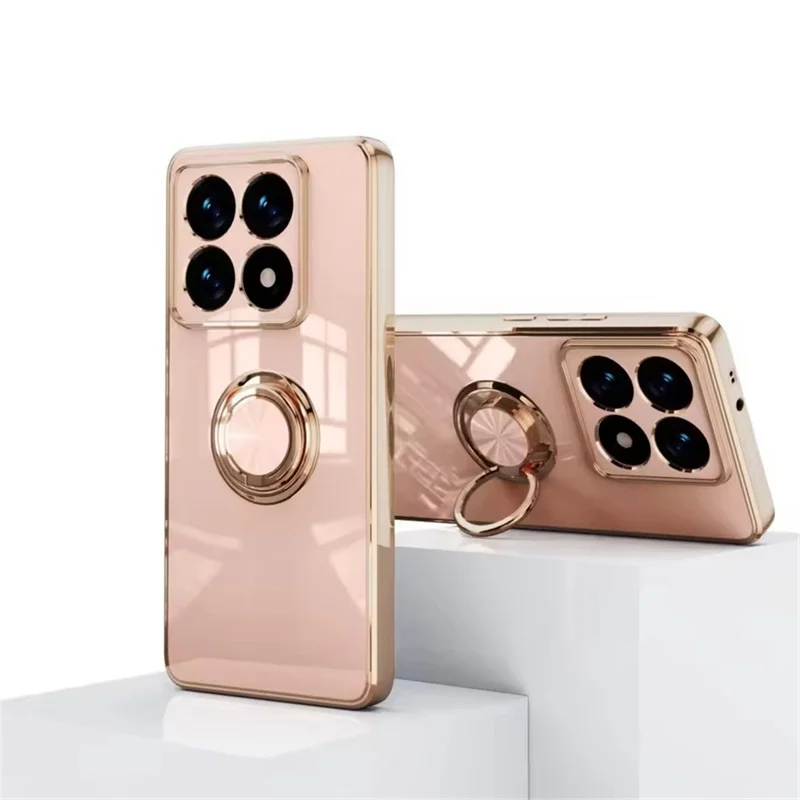 Plating Magnetic Ring Phone Case - Sleek and Protective Back Cover with Enhanced Grip