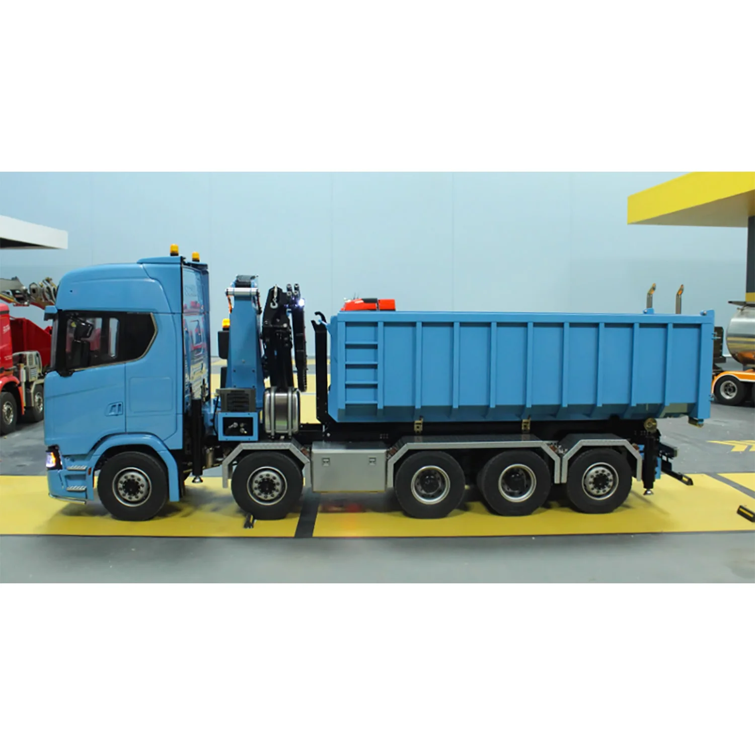 Toy 1/14 Metal 770S 10x10 Hydraulic RC Dumper Remote Control Assembled Full Dump Trucks Crane Light Sound 3 Speed Car Vehicle 2