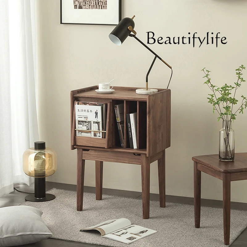 

Nordic Solid Wood Antique Magazine Cabinet Household Minimalist Storage Cabinet
