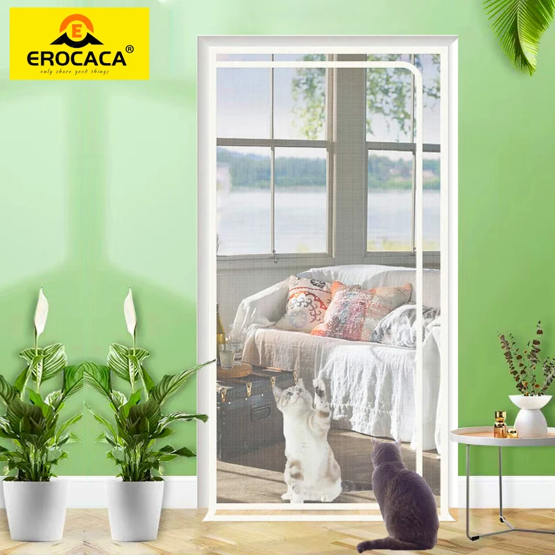 EROCACA Reinforced Cat Screen Door Pet Resistant Mesh Screen Door Pets