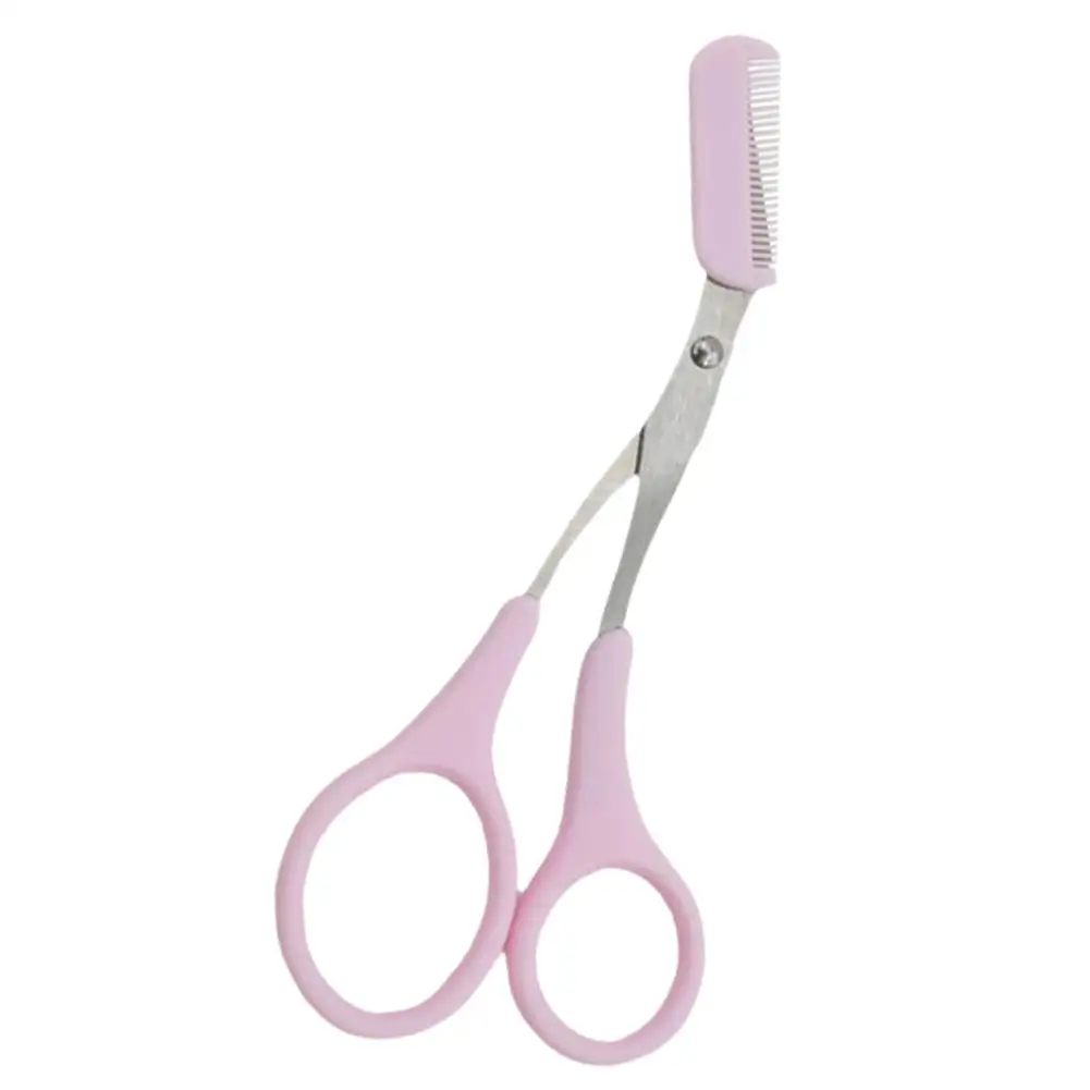 Eyebrow Trimmer Scissor Colorful Stainless Steel With Accessories Makeup Removal Hair Shaping Comb Shaver Grooming M6B4 3