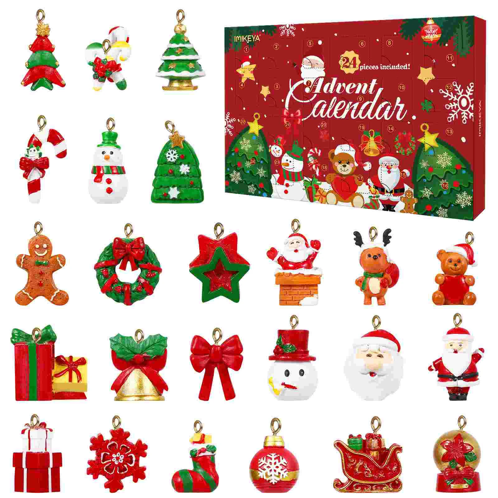 

Christmas Advent Calendar Christmas Countdown Advent Calendar With Hanging Ornaments Christmas Decorations Navidad Gifts