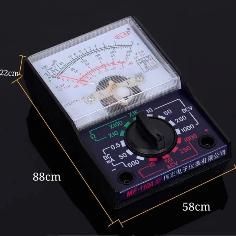 MF-110A мультиметр портативный Электрический аналоговый мультиметр Вольтметр Амперметр Напряжение Ток Ом мульти Ручной Измеритель Тестер инструменты