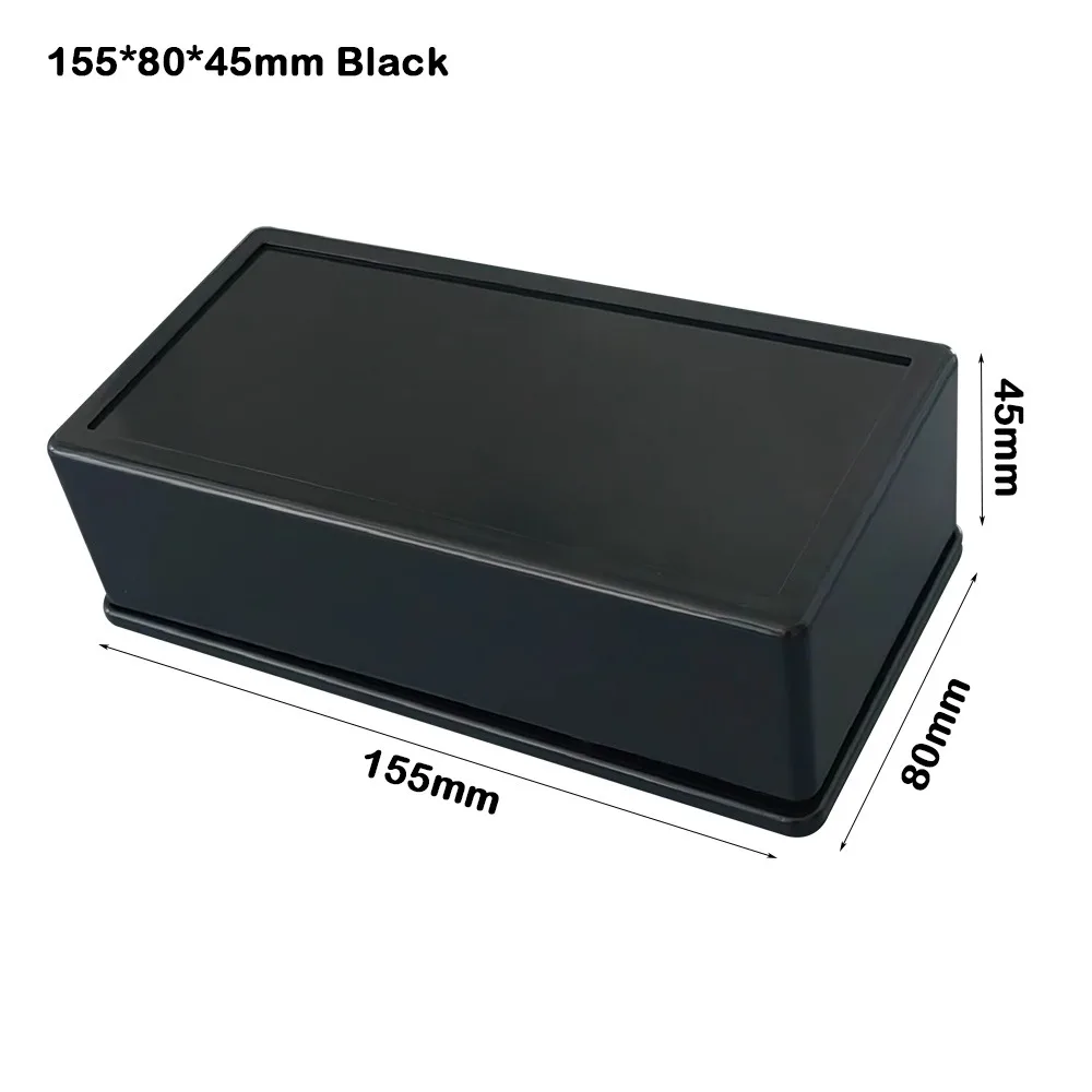 Waterproof ABS Plastic Storage Case - Multi-Style Electronic Instrument Enclosure Box, White & Black