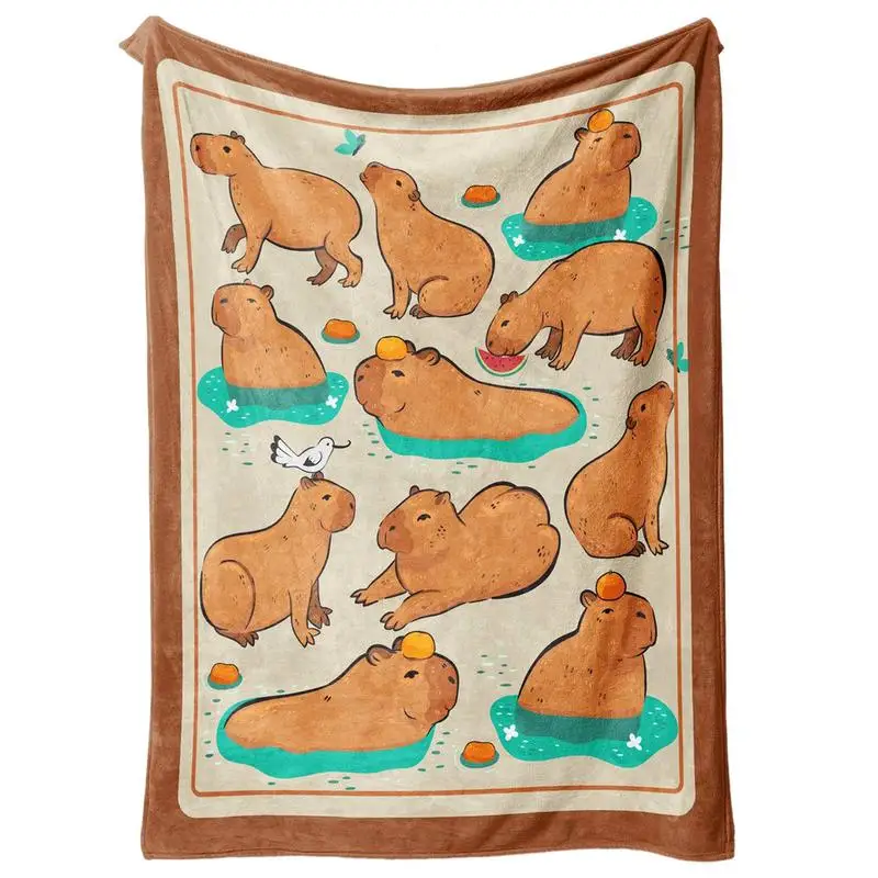 

Одеяло Capybaras, легкие флисовые пушистые одеяла, легкие флисовые пушистые одеяла, Супермягкие теплые фланелевые одеяла