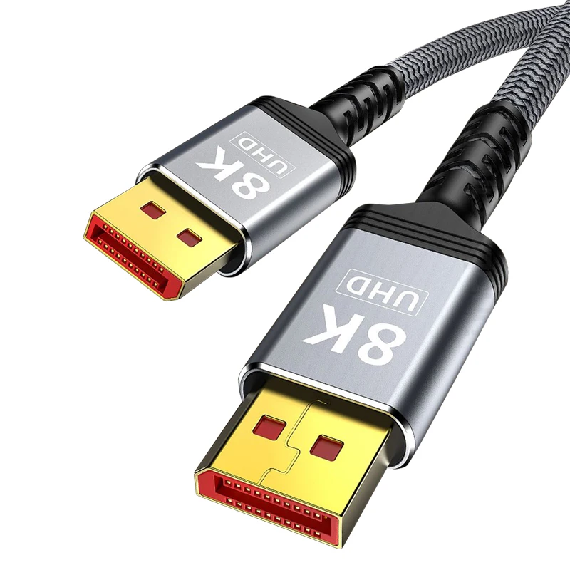 Nylon Braided Gold-Plated DisplayPort 8K Video & Audio Cable