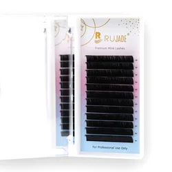 RUJADE Classic Individual Eyelash Lashes Faux Mink False Eyelash Extension All Size 6-20mm Soft Lashes Professional Makeup Lash