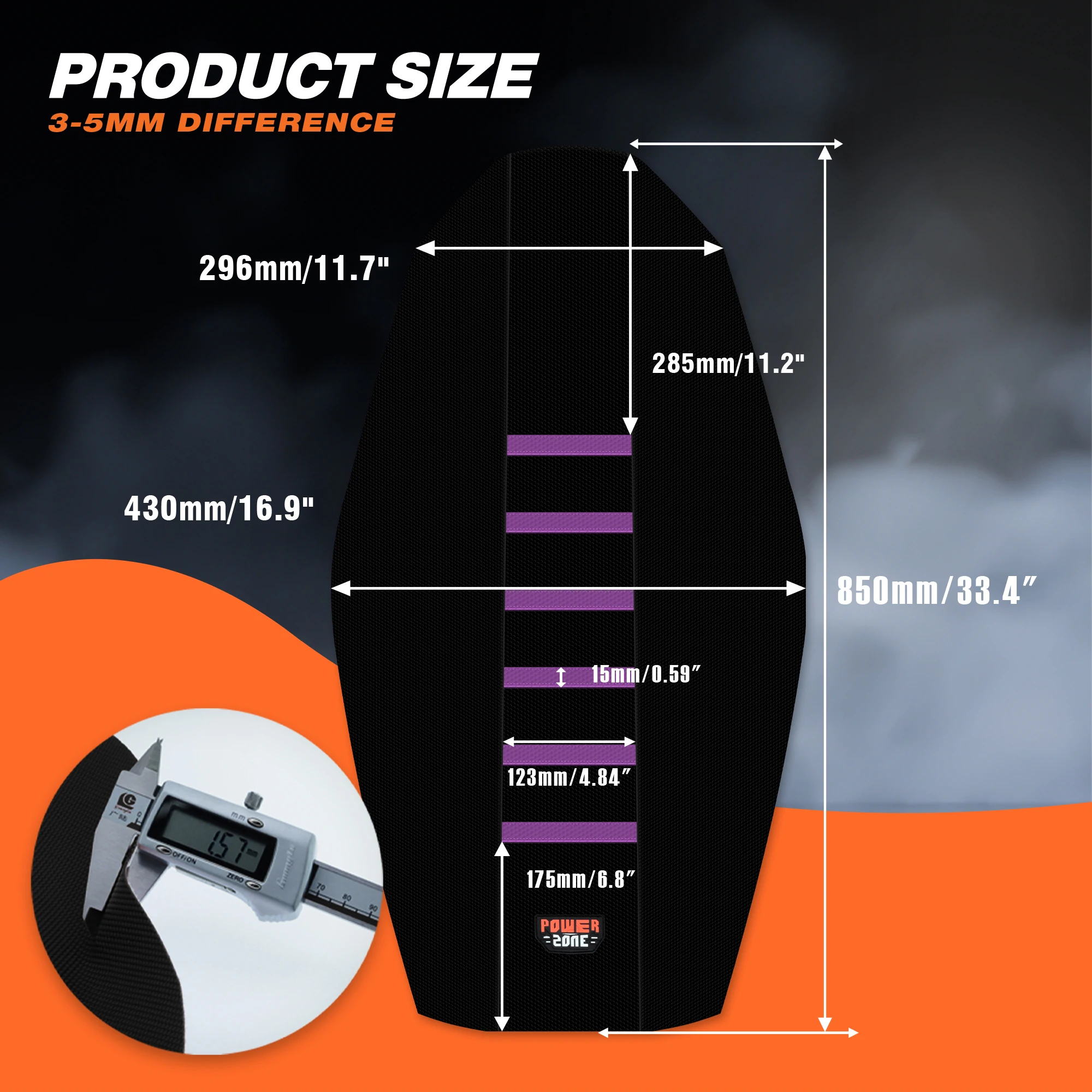 Universal Black Waterproof Motorcycle Seat Cover with UV Protection