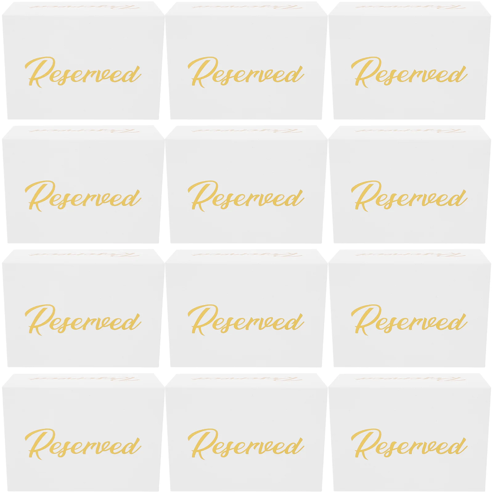 50 Pcs Reserved Table Cards Double Sided Place Cards Holders Restaurant Banquet Party Signs Wedding Seating Table Signs For