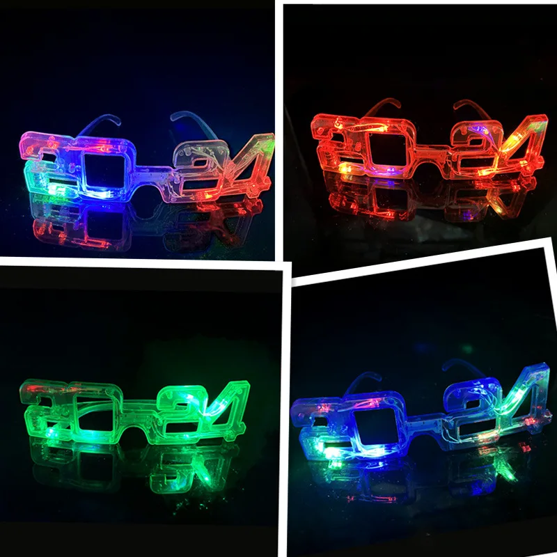 

Glowing Glasses 2024 Party Sunglasses Party Supplies Favors LED Flash Christmas Glowing Toys Halloween New Year's Eve Party