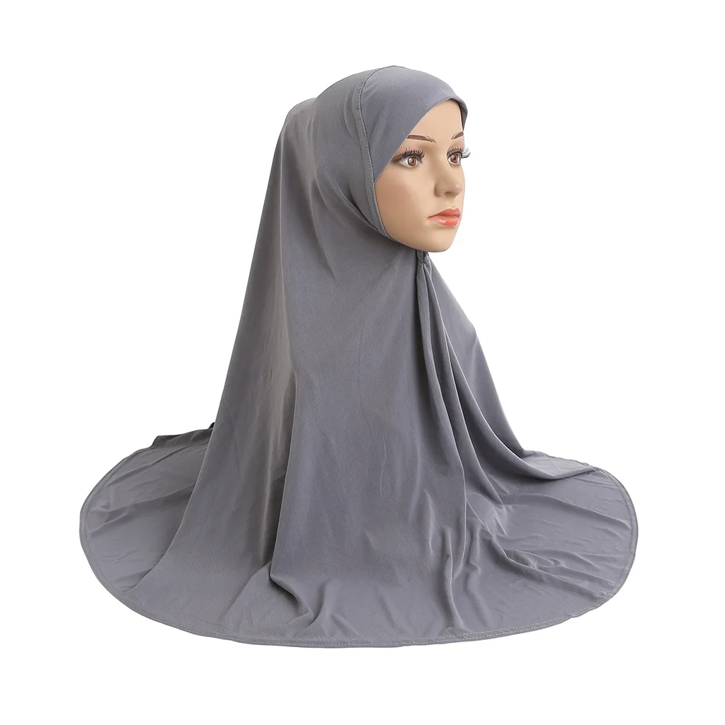 Muslim Arab Women Soft One Piece Hijab Long Muslim Islamic Face Cover Head  Scarf