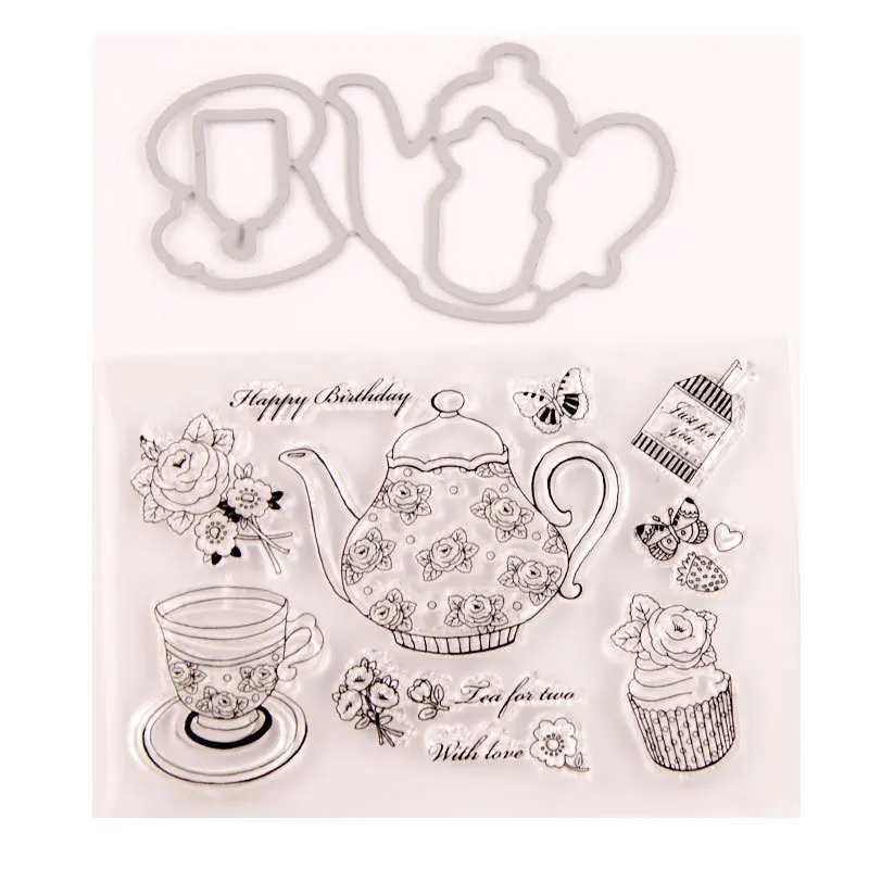 Teapot Clear Silicone Seal Stamp Making Decoration DIY Handmade Cake Cup Scrapbooking Photo Album Card Craft Gifts