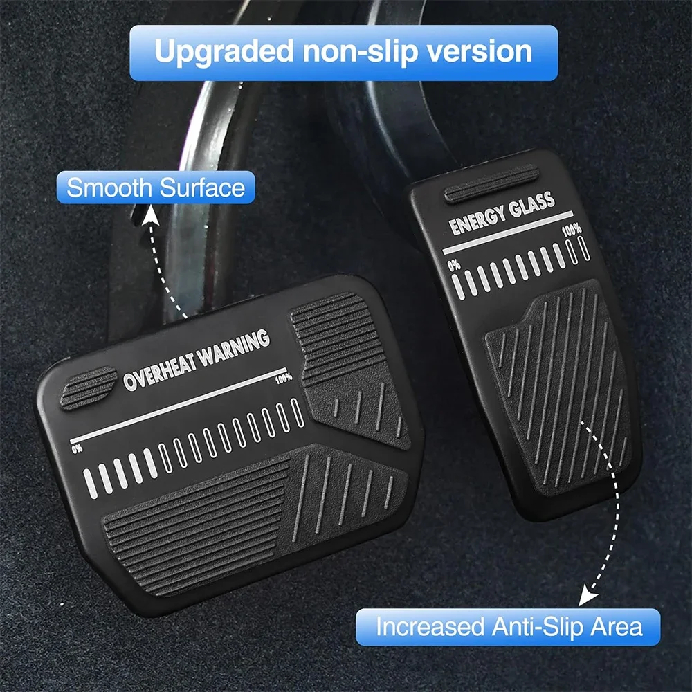 BEVO Foot Pedal For Tesla-Model Y Juniper 3 Highland Non-Slip Aluminum Brake & Accelerator Pedal Covers Accessories car pedals pedal cover stainless steel pedal cover